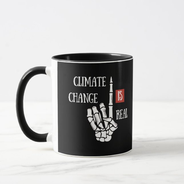 Der Klimawandel ist ein echtes Umweltbewusstsein Tasse (Links)