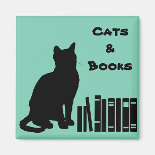 Der kluge Katzen-Magnet - Katzen u. Bücher Magnet