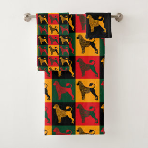 Der kluge portugiesische Wasserhund Badhandtuch Set