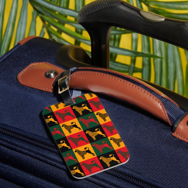 Der kluge portugiesische Wasserhund Gepäckanhänger (Vorderseite Insitu 1)