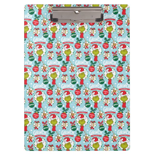 Der Knackpunkt | Happy Wholidays Pattern Klemmbrett (Vorderseite)