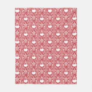 Der Knackpunkt   Red Damask Muster Fleecedecke