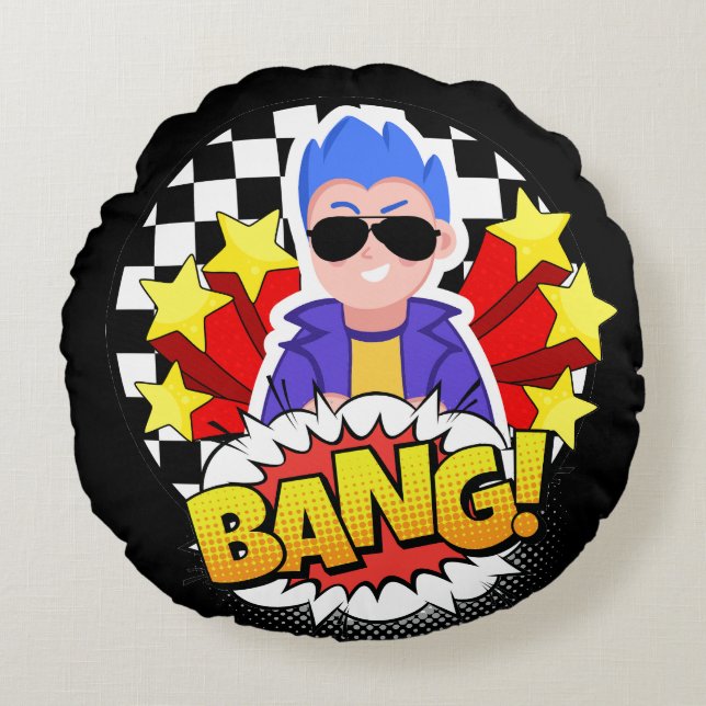 Der knallharte Typ Rundes Kissen (Vorderseite)