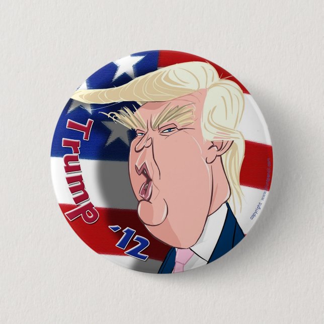 Der Knopf des Donald- TrumpCartoon-Kollektors Button (Vorderseite)