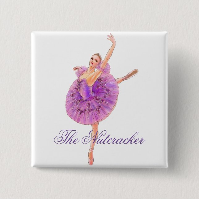 Der Knopf "Nutcracker Sugar Plum Fairy" Button (Vorderseite)