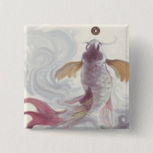 Der Knopf Reichtum Hungerkatze Button (Vorderseite)