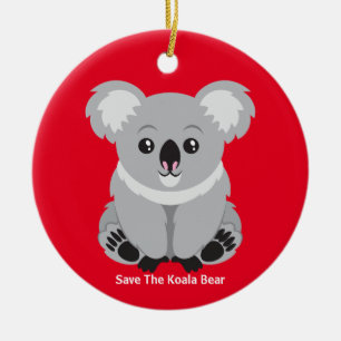 Der Koala-Bär gerettet Keramik Ornament