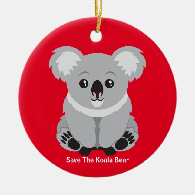 Der Koala-Bär gerettet Keramik Ornament (Vorne)