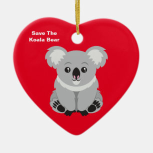 Der Koala-Bär gerettet Keramik Ornament