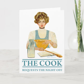 Der Koch bittet um Nachtruhe Einladung