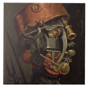 Der Koch (Öl auf Platte) Fliese