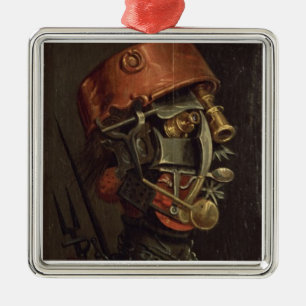 Der Koch (Öl auf Platte) Ornament Aus Metall