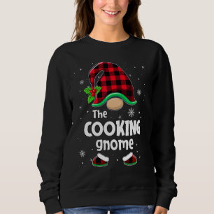 Der kochende Gnom Buffalo Plaid Weihnachts-Matchin Sweatshirt