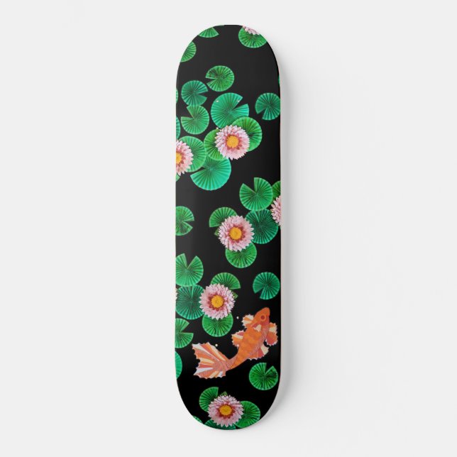 Der Koi-Papierteich Skateboard (Vorderseite)