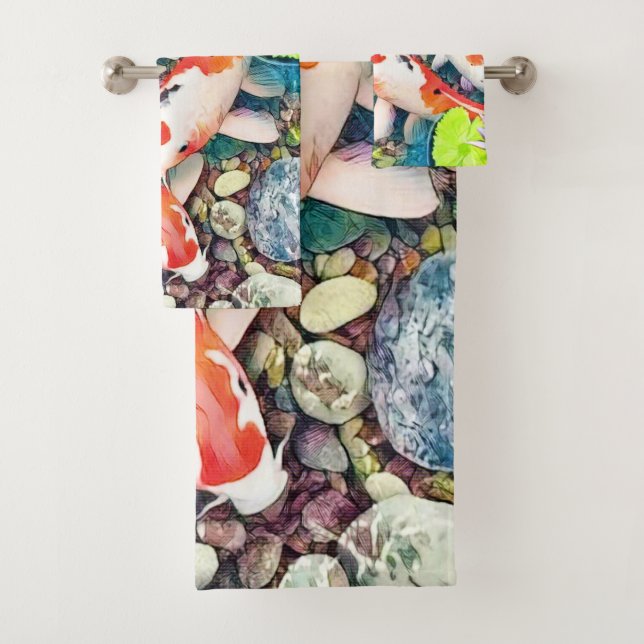 Der Koi-Teich Badhandtuch Set (Insitu)