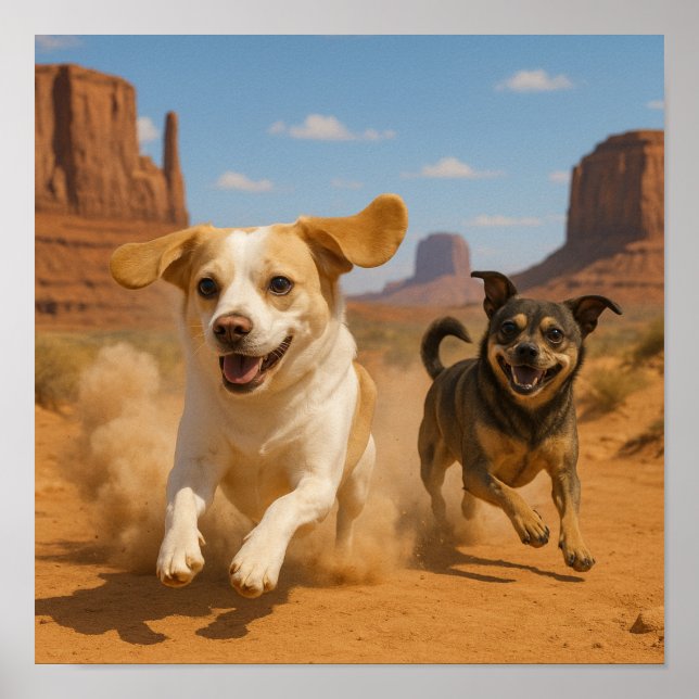 "Der Kojote ist hinter dir her!" Poster (Vorne)