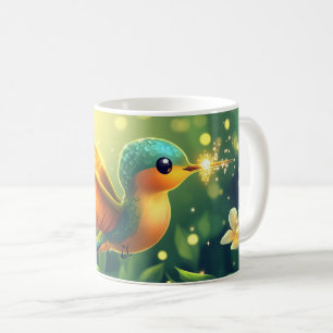 Der Kolibri ist ein kleiner Vogel, der für seine F Kaffeetasse
