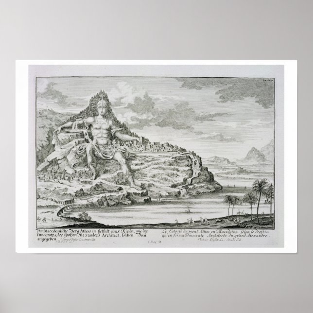 Der Koloss des Berges Athos, Mazedonien, ein Desig Poster (Vorne)