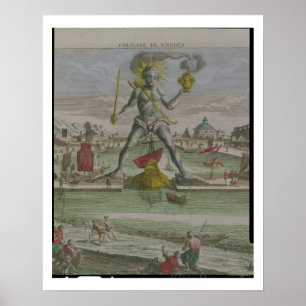 Der Koloss von Rhodos, Detail des Statue strad Poster