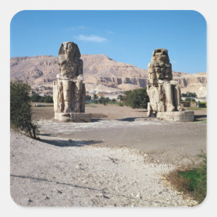 Der Kolossi von Memnon, Statuen von Amenhotep Quadratischer Aufkleber