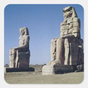 Der Kolossi von Memnon, Statuen von Amenhotep Quadratischer Aufkleber