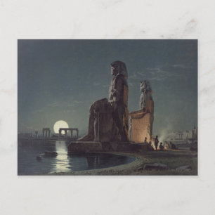 Der Kolossi von Memnon, Thebes, einer von 24 Illus Postkarte