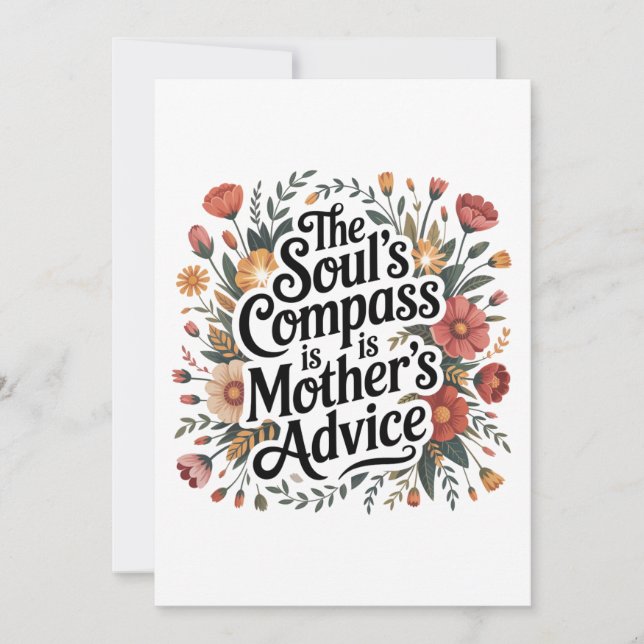 Der Kompass der Seele ist Mutters Rat Einladung (Vorderseite)