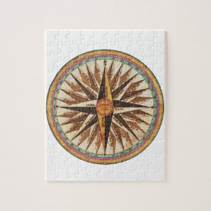 Der Kompass-Navigator-Segeln des Vintages Puzzle