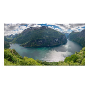 Der komplette Geirangerfjord im Panoramabruck Fotodruck
