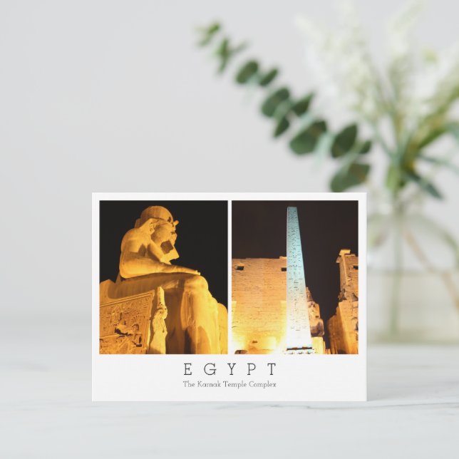 Der Komplex Karnak Temple, Ägypten, Postcard Postkarte (Stehend Vorderseite)