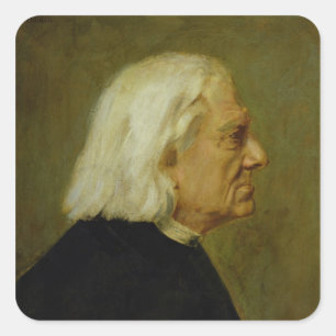 Der Komponist Franz Liszt , 1884 Quadratischer Aufkleber