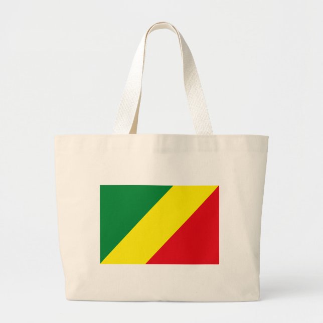 Der Kongo-Flaggen-Taschen-Tasche Jumbo Stoffbeutel (Vorne)