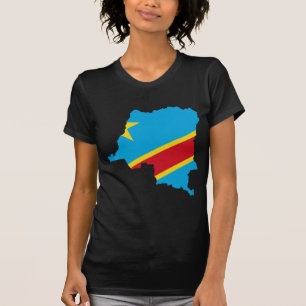 Der Kongo-Flaggenkarte CD T-Shirt