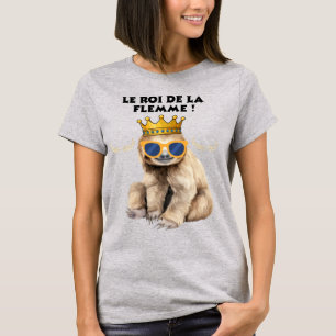 Der König der Faulheit – Illustration Fauler Affe T-Shirt