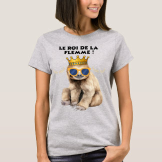 Der König der Faulheit – Illustration Fauler Affe T-Shirt