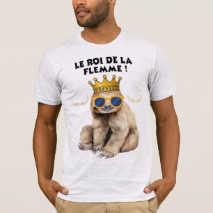 Der König der Faulheit – Illustration Faules Affe T-Shirt
