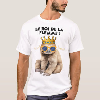 Der König der Faulheit – Illustration Faules Affe T-Shirt