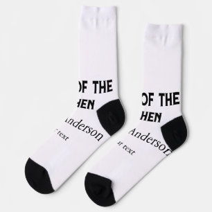 Der König der Küche fügt den Namen Koch Bäckerei K Socken