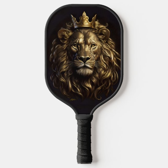 Der König! Der nicht so feige Löwe von Oz Pickleball Schläger (Vorderseite)