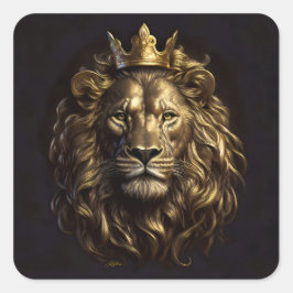 Der König! Der nicht so feige Löwe von Oz Quadratischer Aufkleber