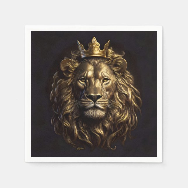 Der König! Der nicht so feige Löwe von Oz Serviette (Vorderseite)