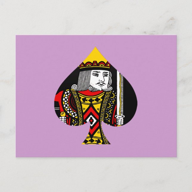 Der König der Spades Postkarte (Vorderseite)