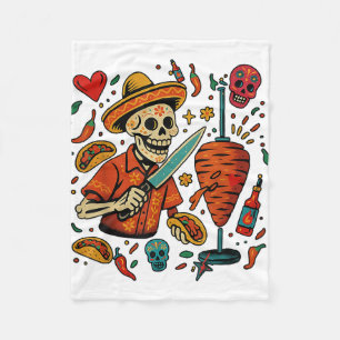 Der König des Trompo Al Pastor Taco Mexikanisch Fleecedecke