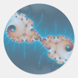 Der König - Fraktal Runder Aufkleber