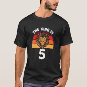 Der König ist der fünfte Tiergarten am 5. Geburtst T-Shirt