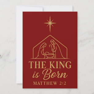 Der König ist geboren Weihnachtsdesign Dankeskarte