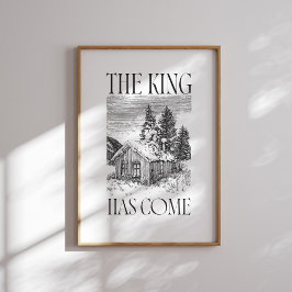 Der König ist gekommen Weihnachtsmauer Art Poster