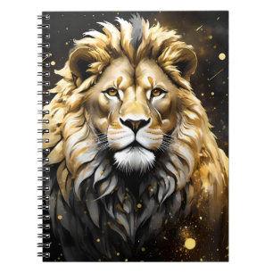 Der König: Majestätischer goldener und grauer männ Notizblock