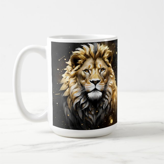 Der König: Majestic Gold und Graue Löwe, Kaffeetasse (Links)