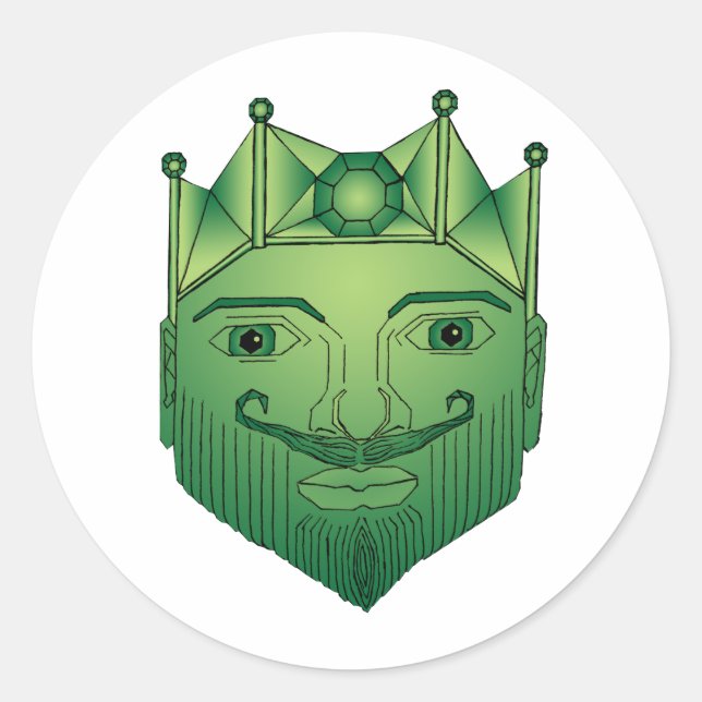 Der König Runder Aufkleber (Vorderseite)